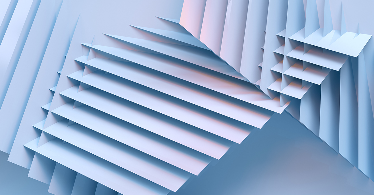 Faites l'expérience d'un design d'art abstrait en 3D dans le monde des affaires, combinant un fond d'architecture en bleu clair et blanc.